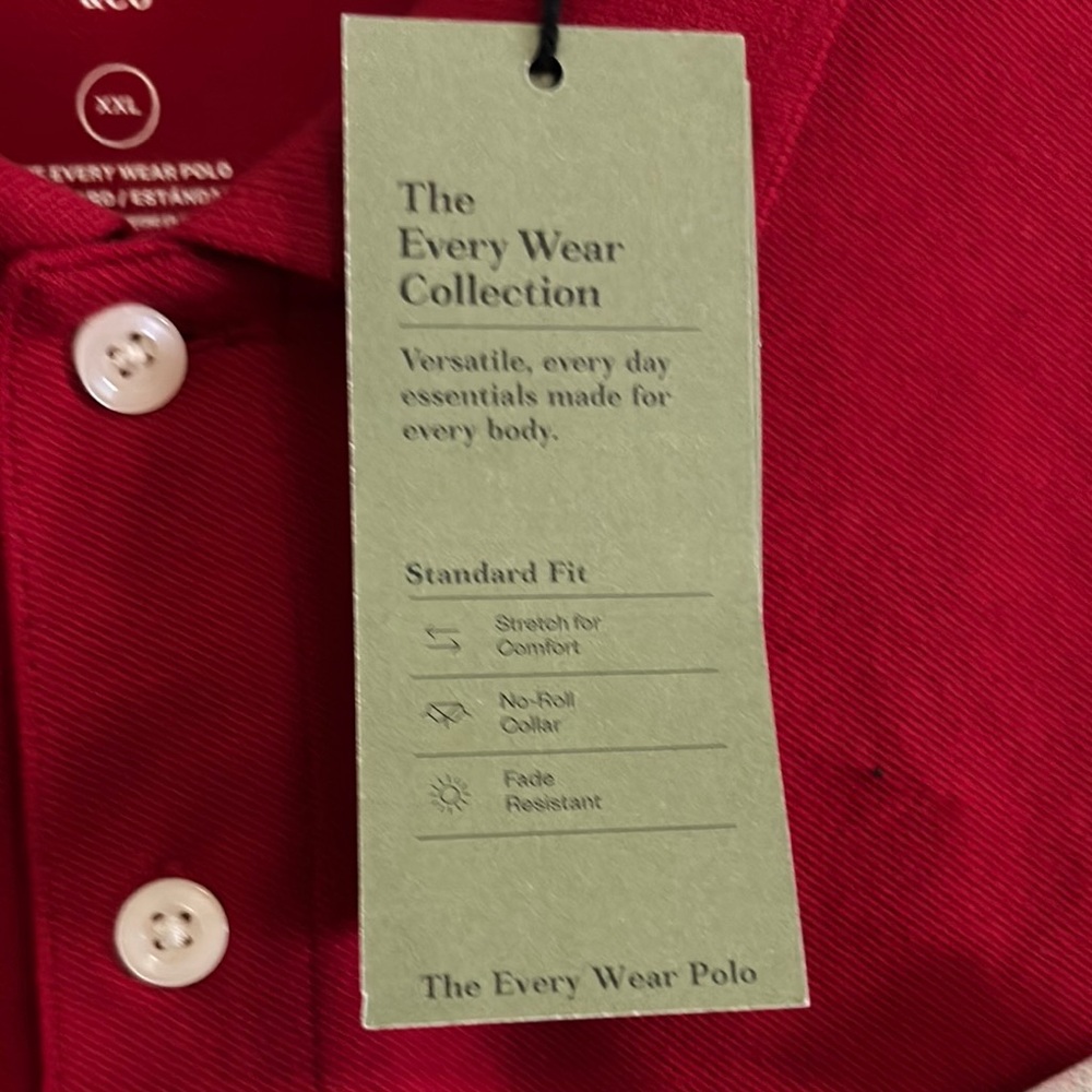 Classic Red Polo Shirt Goodfellow Size XXL NWT - Picture 3 of 5